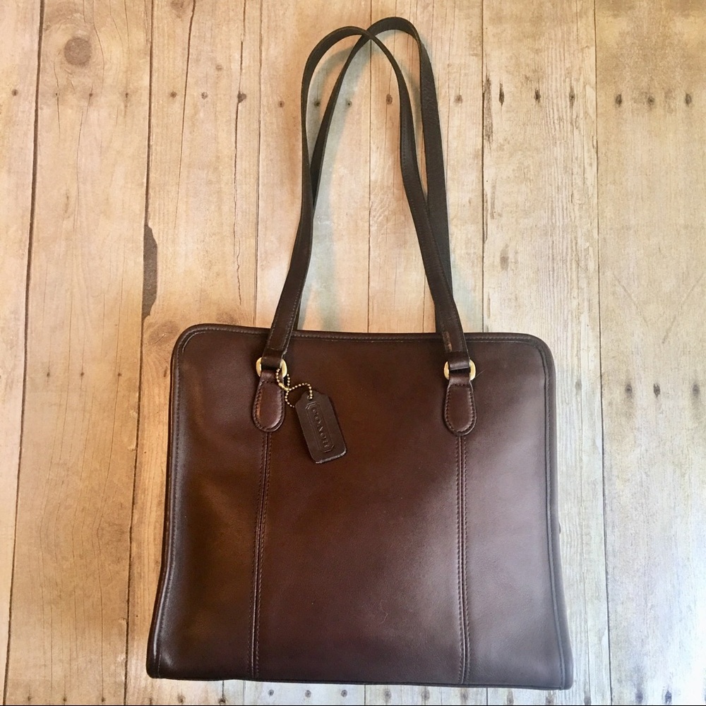 Vintage Coach Three Compartment Shoulder Tote 9872